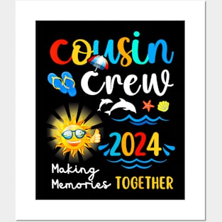 Cousin Crew 2024 Summer Vacation Beach Family Trips Matching Posters and Art